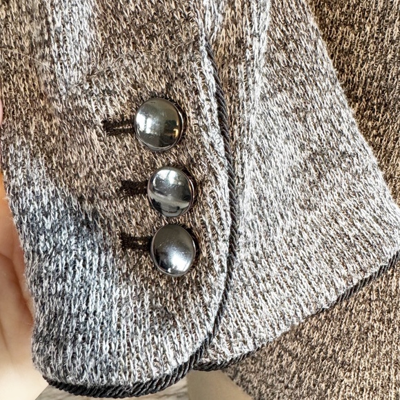 Skies Are Blue Gray Blazer with Black Edge Detailing - Picture 8 of 9